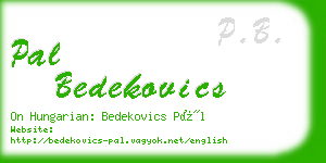 pal bedekovics business card